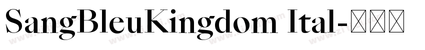 SangBleuKingdom Ital字体转换
